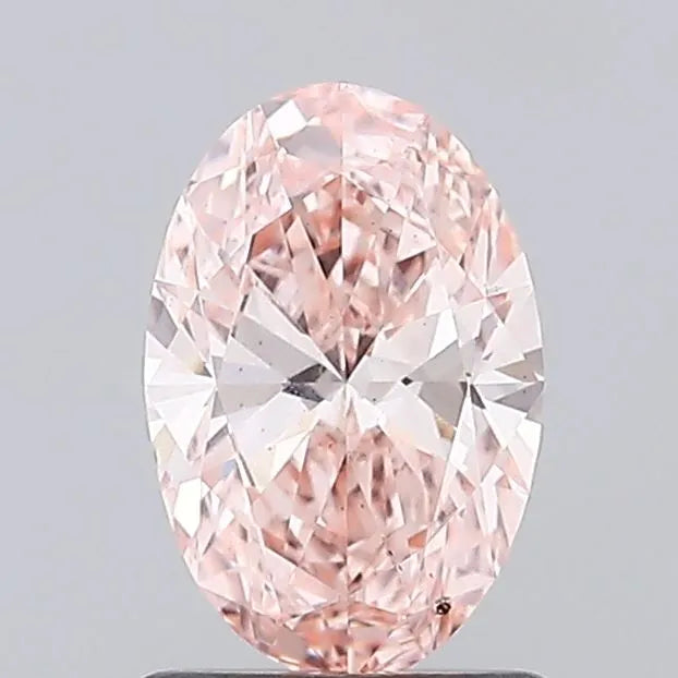 1.01ct Oval Lab Grown Diamond (Colour Fancy Vivid Pink, Clarity SI1, IGI Certified)